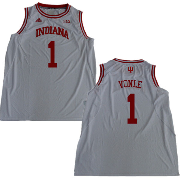 Men #1 Noah Vonle Indiana Hoosiers College Basketball Jerseys Sale-White